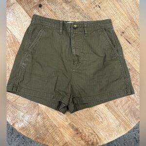 Madewell Olive Camp Shorts